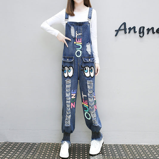 Jeans Holgados Rotos Harlan para Mujer con Cintura Baja