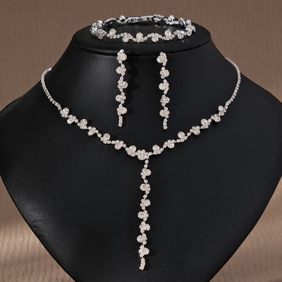 Conjunto de Aretes y Collar con Perlas y Cristales para Mujer - Image 13