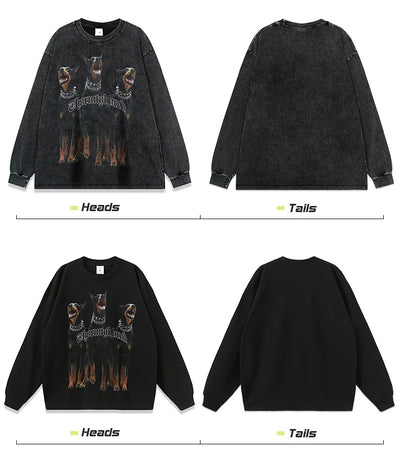 Playera Holgada Doberman Pinscher Estilo Urbano Desgastada para Hombre y Mujer - Image 16
