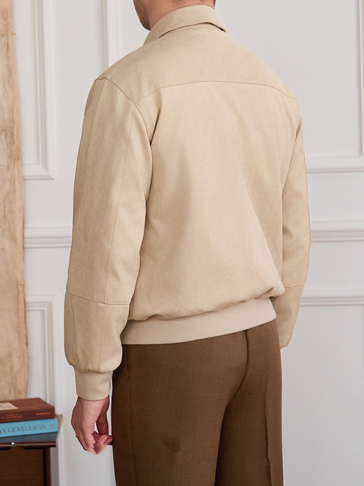 Chaqueta Bomber de Gamuza para Hombre - Cuello Solapa Casual - Image 5