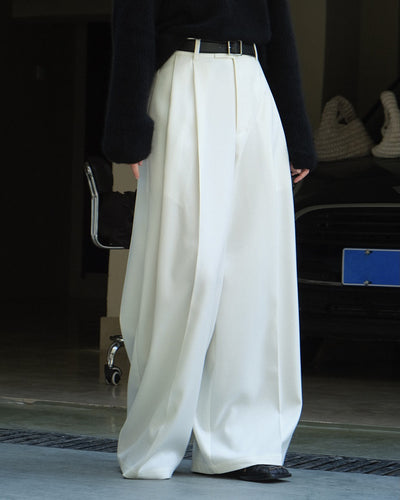 Pantalón de Traje Mujer con Pliegues 3D y Corte Holgado Elegante - Image 14
