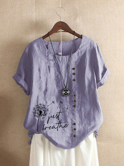 Camiseta Vintage Estampada Cuello Redondo para Verano - Image 22