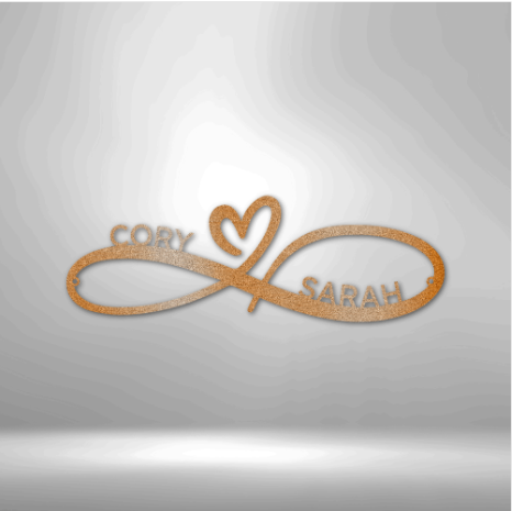 Letrero Personalizado Símbolo Infinito Amor con Nombres para Bodas - Image 8