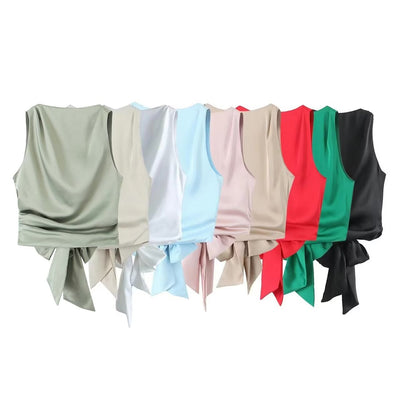 Top Backless de Seda Satinada para Mujer - Image 2