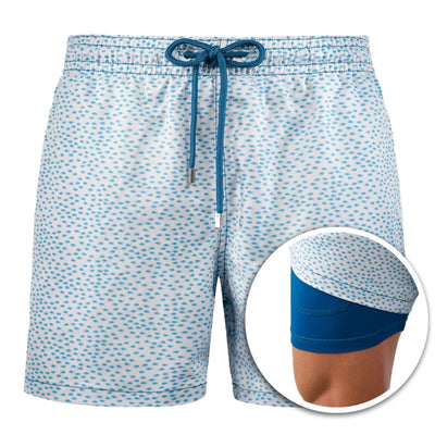 Pantalones Cortos Deportivos Estampados de Doble Capa para Hombre - Image 19