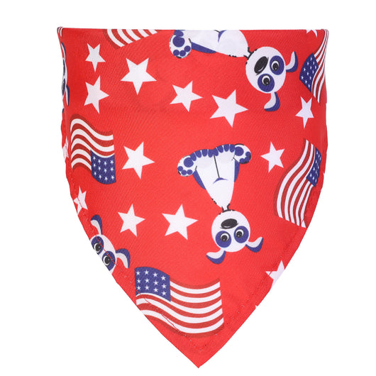 Babero Bandera Americana para Mascotas - Impresión de Capa Única - Image 3