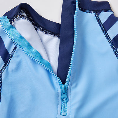 Traje de Baño Infantil a Rayas Azul Marino de Secado Rápido para Niño - Image 8