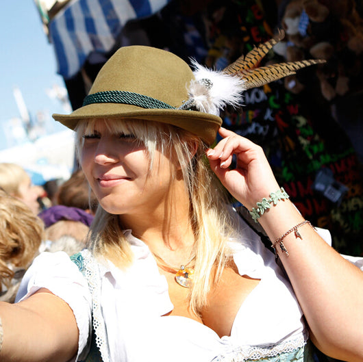 Sombreros de Copa Oktoberfest Unisex en Fieltro y Lana con Pluma - Image 5