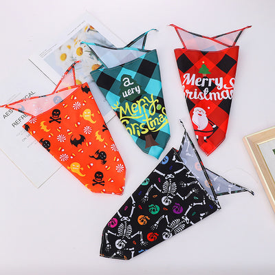 Bufanda Estampada Halloween con Perros y Gatos