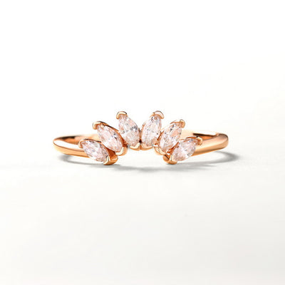 Anillo Corona Ajustable Plata 925 Chapado Oro con Zirconia 3A - Image 12