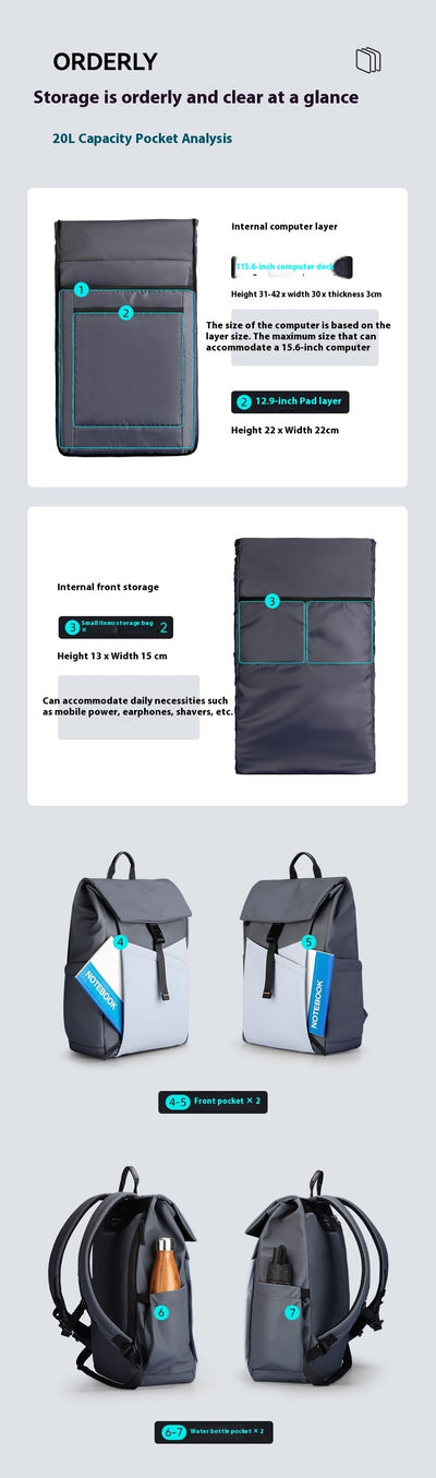 Mochila de Viaje Casual para Hombre - Distancias Cortas - Image 11