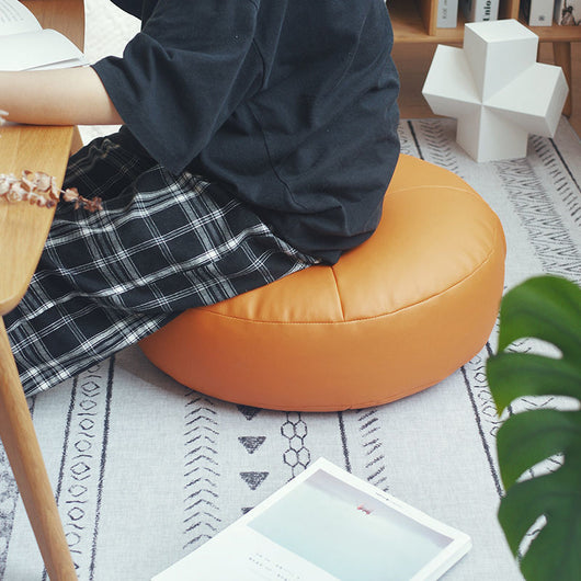 Sofá Futon Tatami de Cuero Estilo Japonés con Cojín de Piso - Image 3