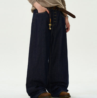 Jeans Rectos Retro con Botones - Estilo Clásico Inconfundible - Image 10