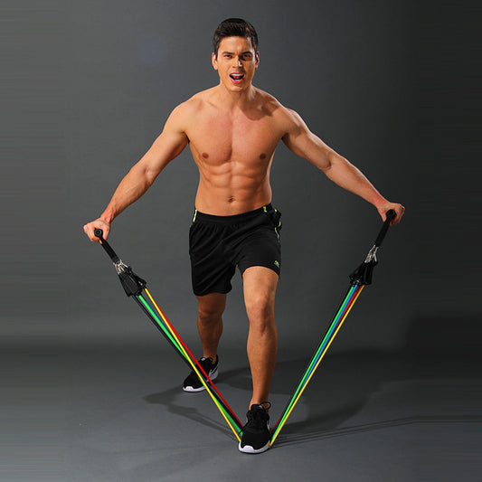 Set de 11 Piezas de Bandas Elásticas de Látex TPE para Fitness en Casa