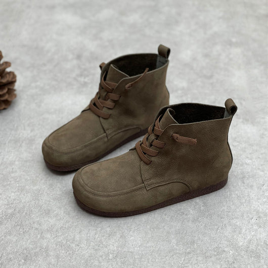 Botas Artesanales de Cuero Gamuza con Suela Flexible y Cierre Elástico - Image 13