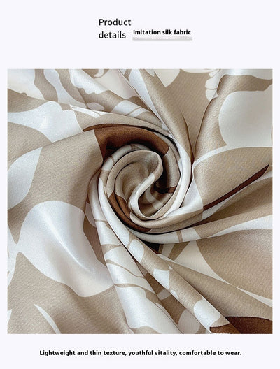 Pañuelo Cuadrado para Mujer con Estampado Floral Fresco y Diseño Minimalista - Image 11