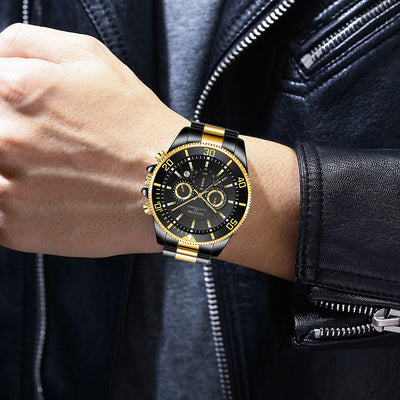 Reloj de Lujo Dorado para Hombre - Acero Inoxidable Resistente al Agua con Esfera Luminosa - Image 44