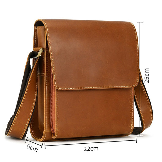 Bolso Bandolera de Cuero Genuino para Hombre - Image 4