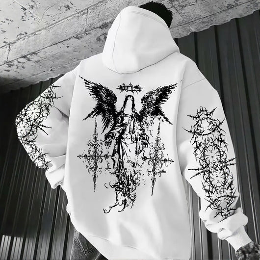 Sudadera Hombre con Estampado 3D Digital Alas de Ángel - Image 4