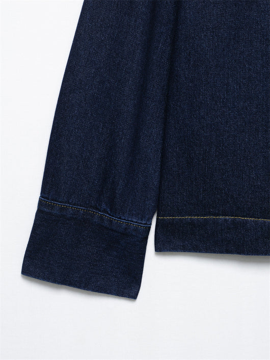 Conjunto Denim Vintage Azul Suelto - Camisa Manga Larga y Pantalón - Image 17