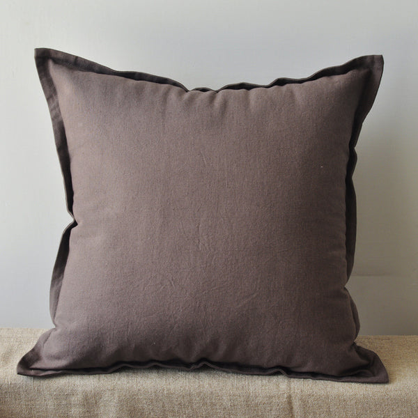 Funda de Almohada de Sofá en Algodón y Lino Premium