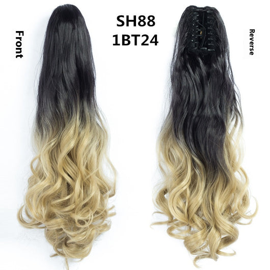 Clip Extensión de Cabello Rizado Multicolor con Cola de Caballo - Image 22