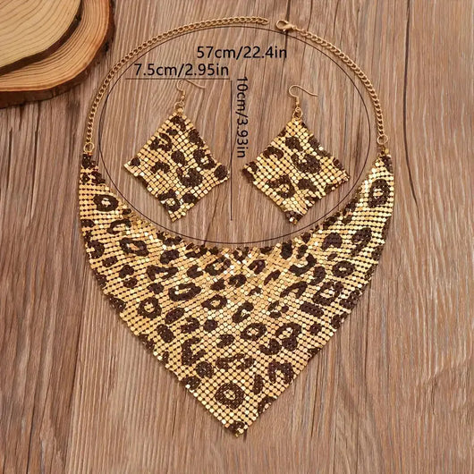 Collar Joyero de Seda con Lentejuelas y Aretes - Conjunto Elegante - Image 3