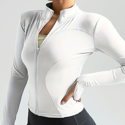 Chaqueta Deportiva Ajustada de Alta Elasticidad Transpirable Slim Fit