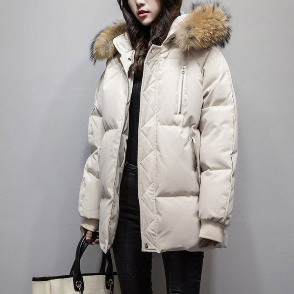 Chaqueta Acolchada Corta Talla Grande para Mujeres Petite