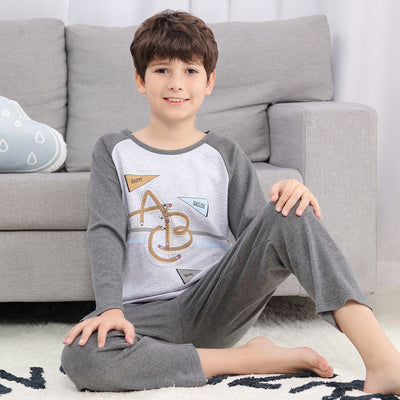 Pijama Infantil de Algodón Puro Manga Larga Primavera Otoño - Image 22