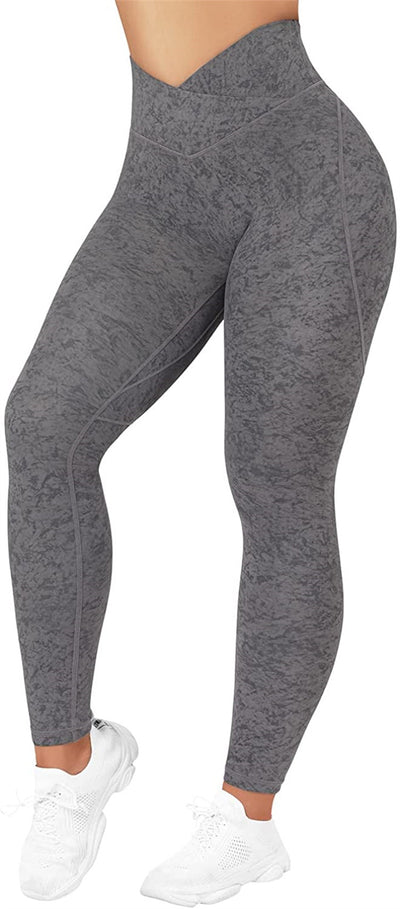Pantalones de Yoga Talle Alto con Estampado Cruzado en Caderas - Image 16
