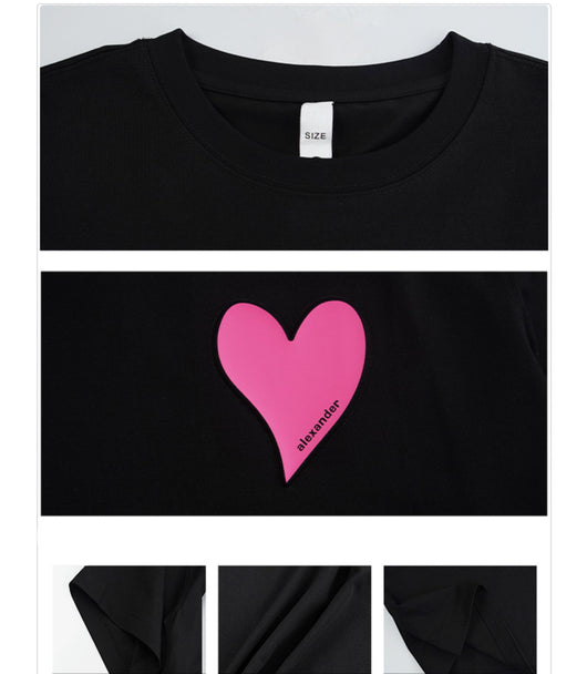 Camiseta Hombre Estampado Corazón Cuello Redondo Manga Corta - Image 8