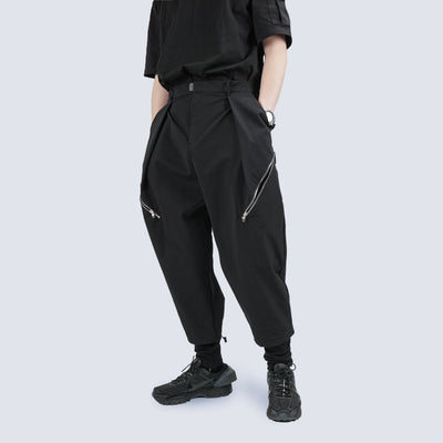 Pantalones Harem Casuales para Hombre con Entrepierna Oscura - Image 11