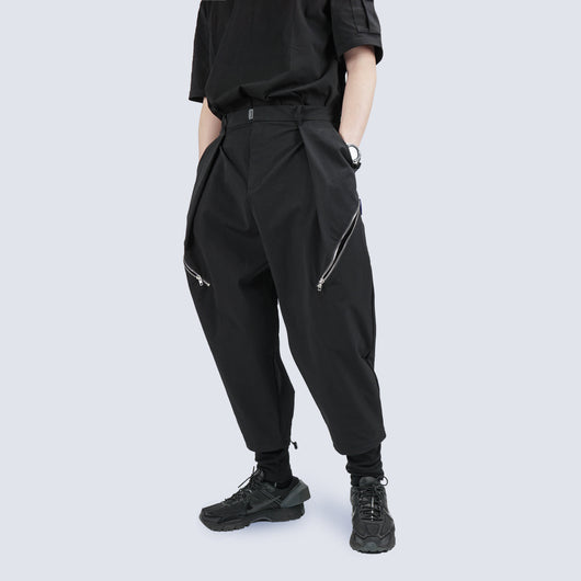 Pantalones Harem Casuales para Hombre con Entrepierna Oscura - Image 11
