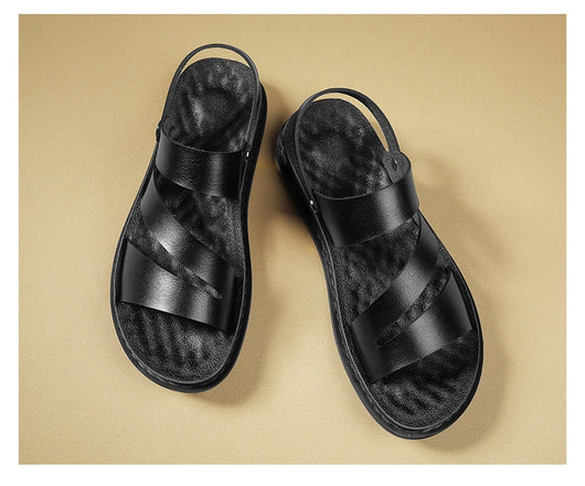 Sandalias de Cuero para Hombre - Versátiles para Conducir y Playa - Image 11