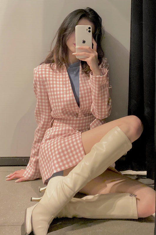 Blazer de Cuadros para Mujer - Traje Ejecutivo Premium - Image 7