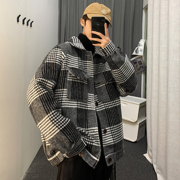 Chaqueta Cuadros Estilo Coreano para Hombre