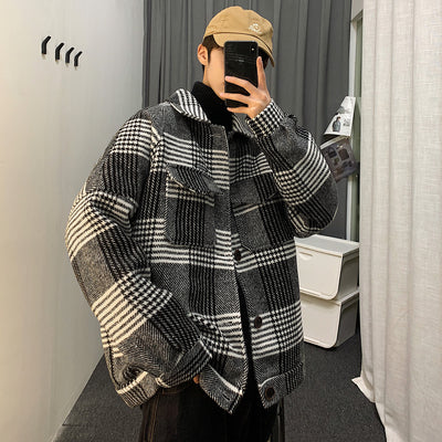 Chaqueta Cuadros Estilo Coreano para Hombre