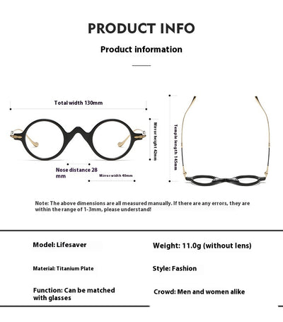 Gafas Retro de Titanio Puro para Rostros Pequeños con Opción de Lentes Graduadas - Image 6