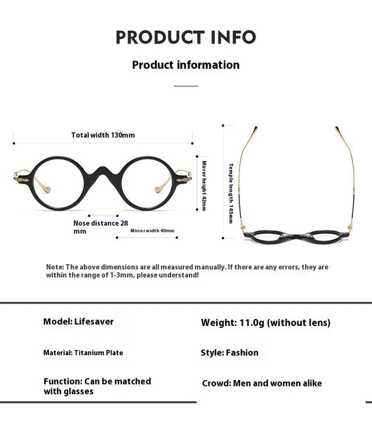 Gafas Retro de Titanio Puro para Rostros Pequeños con Opción de Lentes Graduadas - Image 6