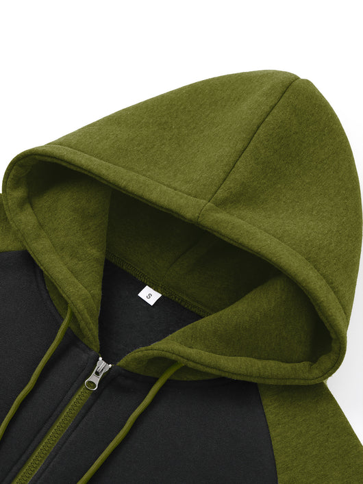Sudadera con Capucha Raglan Bicolor para Hombre - Casual y Deportivo - Image 28