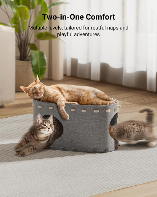Casa Cueva para Gatos con Túnel Plegable y Resistente a Arañazos - Image 16