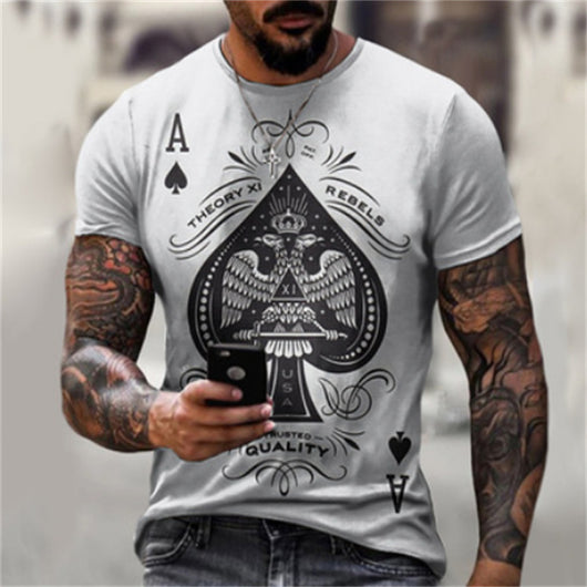 Camiseta Estampada Digital 3D Cuello Redondo Manga Corta - Image 5