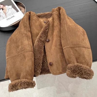 Chaqueta de Polar Estilo Coreano para Mujer