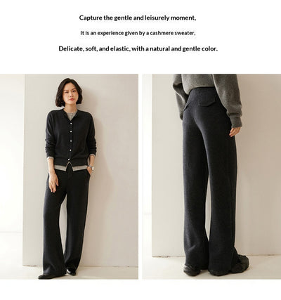 Pantalones de Cashmere Anchos de Cintura Alta - Diseño Elegante y Favorecedor - Image 18
