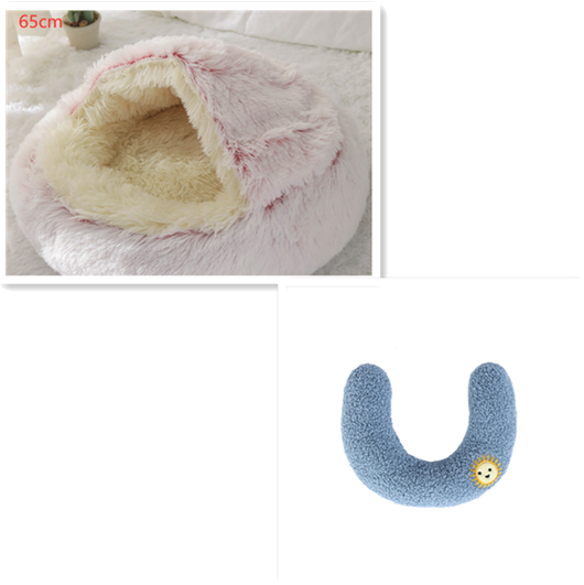 Cama 2 en 1 para Perros y Gatos - Cama Cálida de Felpa Suave Tipo Casa - Image 130
