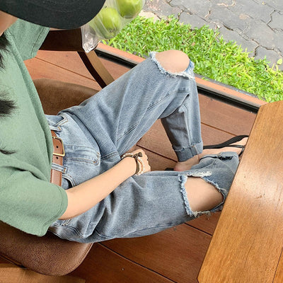 Pantalones Rotos Oversized Dad Cintura Alta - Image 3
