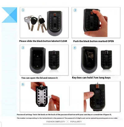 Caja de Seguridad Metálica con Contraseña - Almacenamiento Impermeable para Exteriores - Image 13