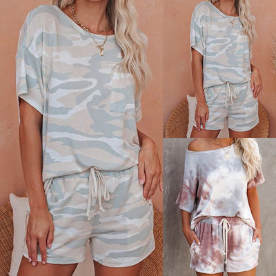 Pijama Tie-Dye Estampado para Casa y Deportes