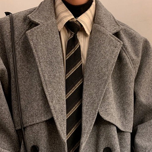 Abrigo de Lana para Hombre con Acolchado Premium - Largo Elegante - Image 3